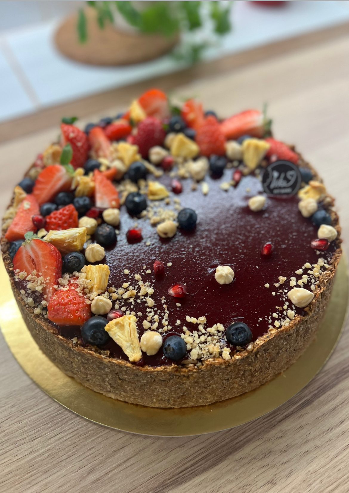 Fitness cheesecake s malinami a jahodami